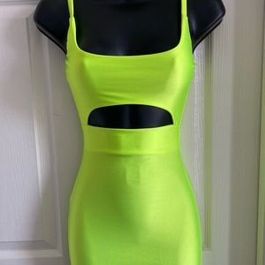 Fashion Nova neon green dress